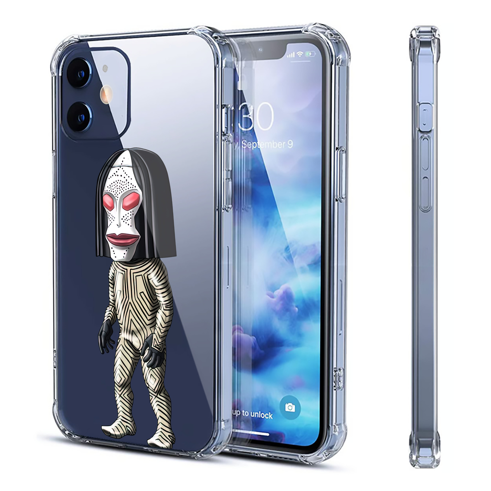 （画像用） ウルトラマン Ultraman 【iPhone 12シリーズ対応】透明スマホケース（クリアソフトケース）